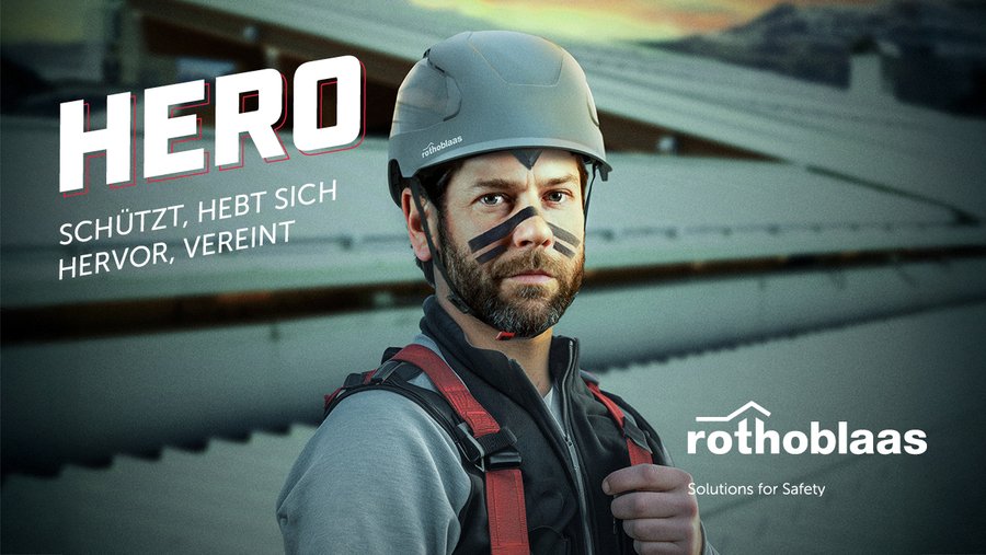 Rothoblaas Helm HERO: Das vom Bergsport inspirierte Design, die breite Farbplatte und der mit dem Logo individualisierbare Helm schaffen eine hohe Wiedererkennung.  Foto: Rothoblaas