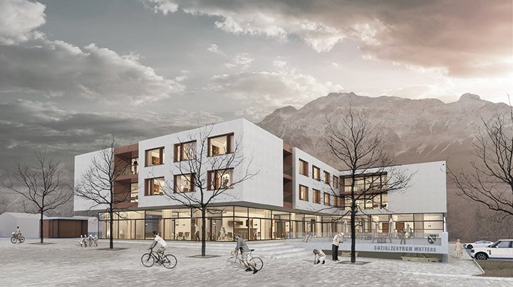 Sozialzentrum Wattens / Tirol, Visualisierung: scharmer-wurnig-architekten ZT gmbh